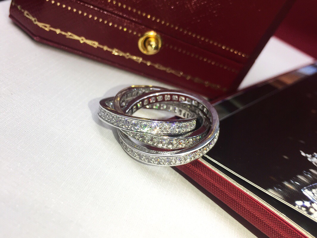 Replica Cartier Trinity de Cartier Diamonds 925 Ring Silver